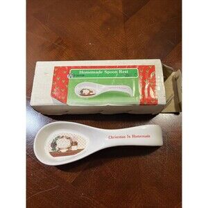 1988 House of Lloyd Christmas is Homemade Spoon Rest Ceramic Vintage